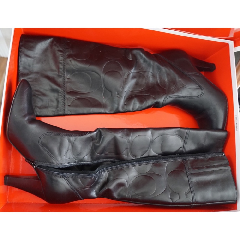 Coach leather boots